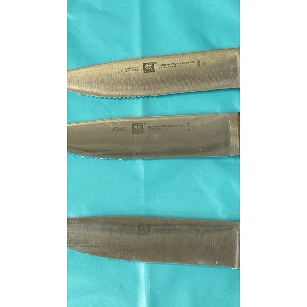 Zwilling J.A. Henckels Sonoma Steak Knives Set‎ of 3 Serrated Wood Handle